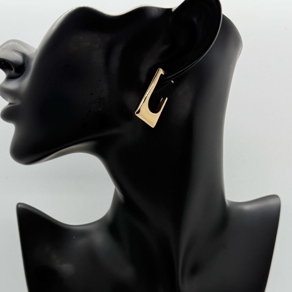 Chic Gold-Tone‎ Square Earrings